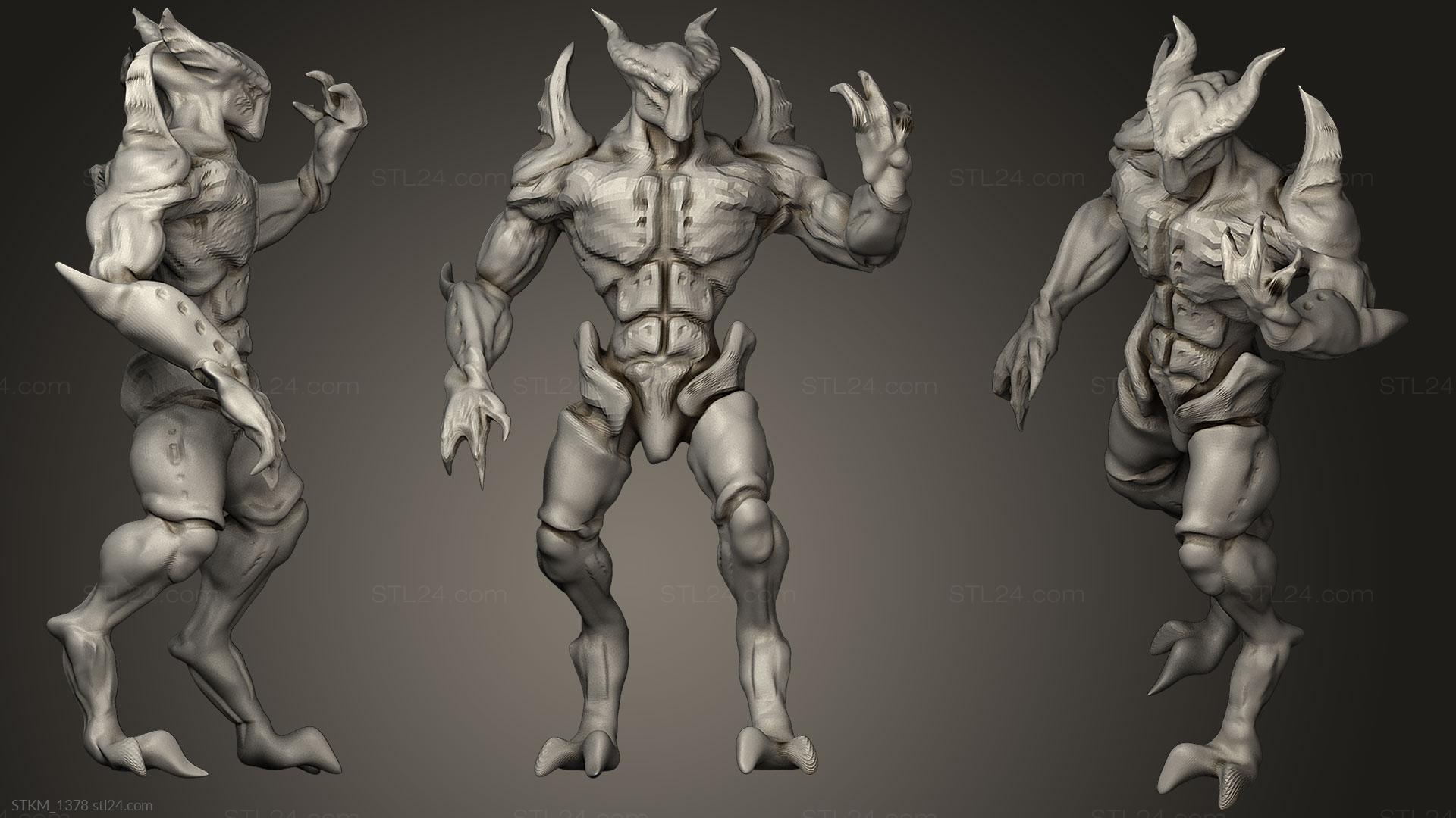 Figurines heroes, monsters and demons - STKM_0705 - 3D model for